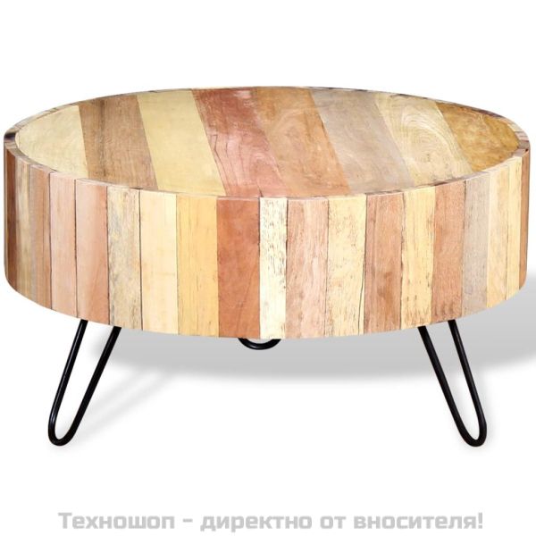 Маса за кафе, регенерирано дърво масив