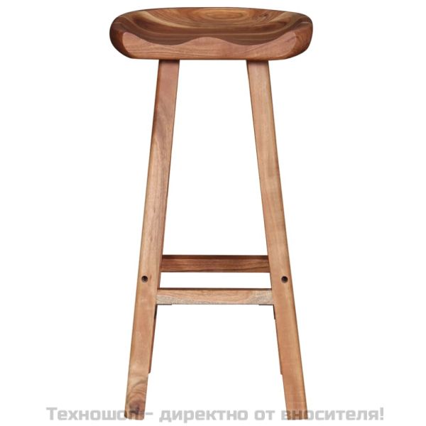 Бар табуретки, 2 бр, акациево дърво масив
