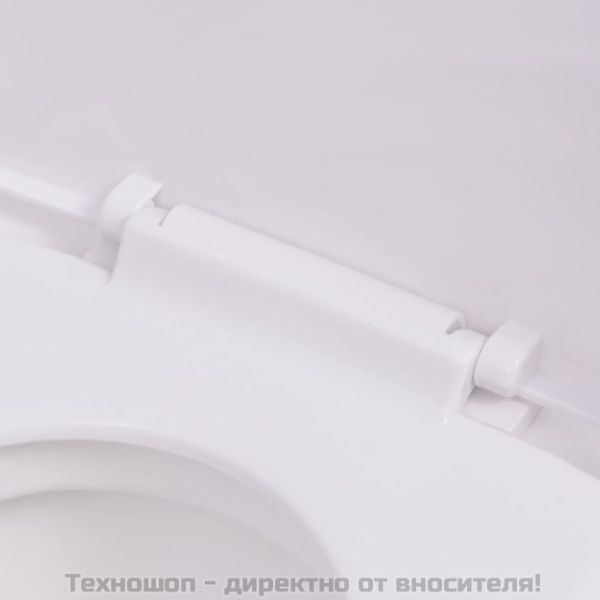 Окачена тоалетна чиния, керамична, бяла