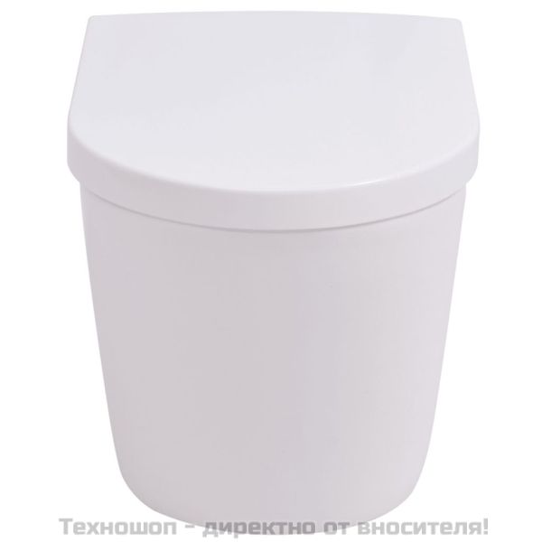 Окачена тоалетна чиния, керамична, бяла