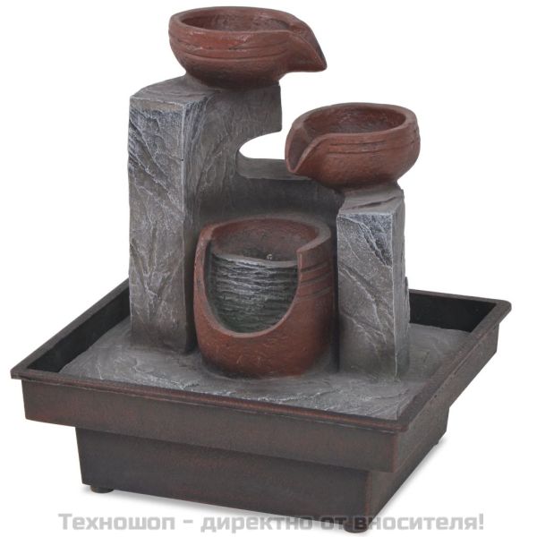 Вътрешен фонтан с LED осветление, полирезин