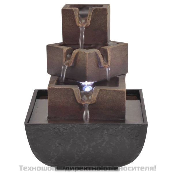 Вътрешен фонтан с LED осветление, полирезин