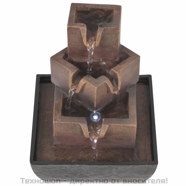 Вътрешен фонтан с LED осветление, полирезин