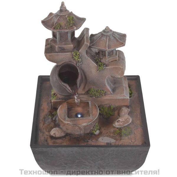 Вътрешен фонтан с LED осветление, полирезин