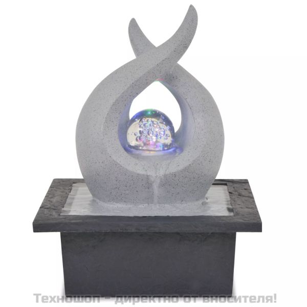 Вътрешен фонтан с LED осветление, полирезин