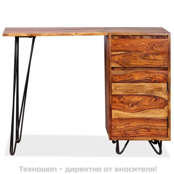 Бюро с 1 чекмедже и 1 шкаф, акация масив