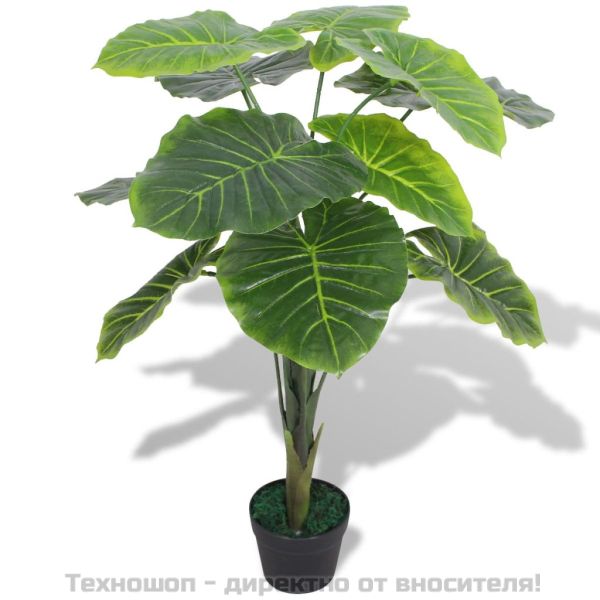 Изкуствено растение трилистник със саксия, 85 см, зелено