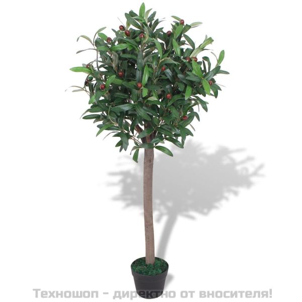 Изкуствено растение лавър със саксия, 120 см, зелено