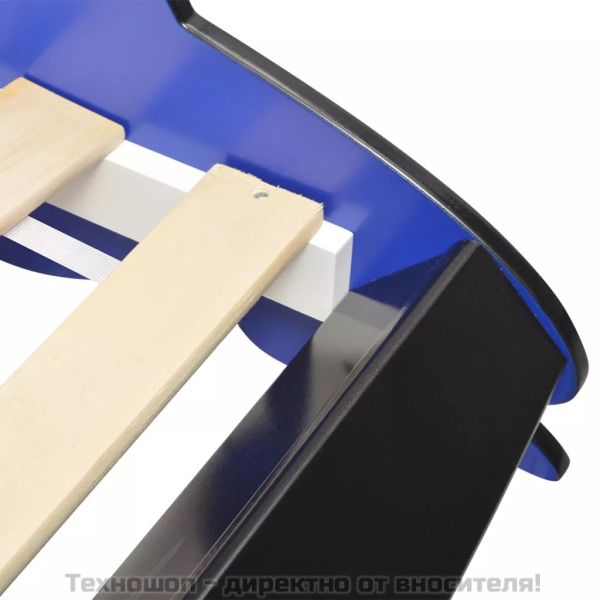 Детско легло “състезателна кола“, 90x200 cм, синьо