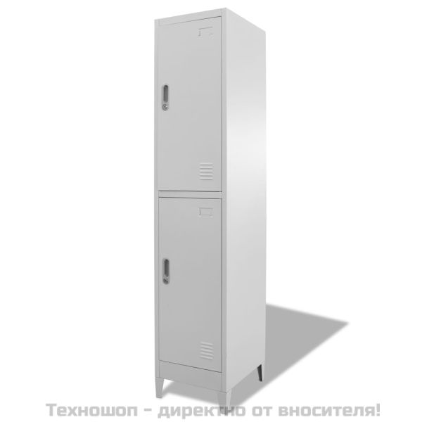 Заключващ се шкаф с 2 отделения, 38x45x180 cм