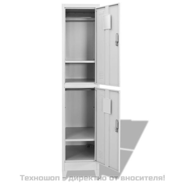 Заключващ се шкаф с 2 отделения, 38x45x180 cм