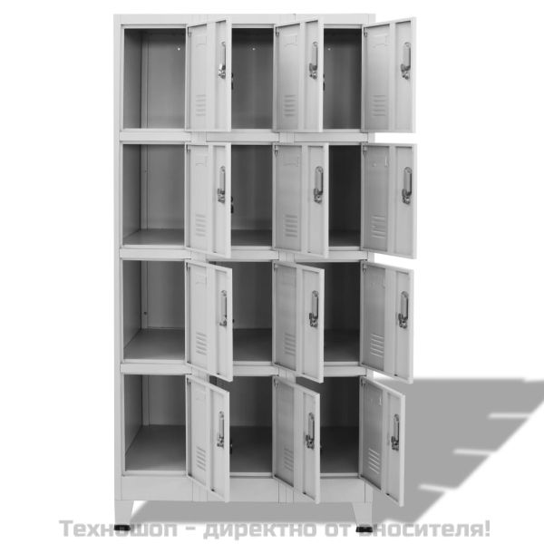 Заключващ се шкаф с 12 отделения, 90x45x180 см