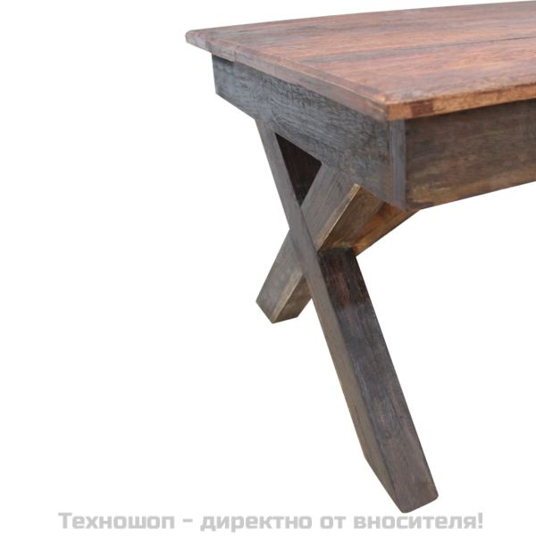 Маса за кафе, смесена регенерирана дървесина, 110x60x45 cм