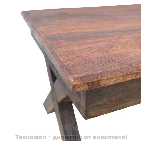 Маса за кафе, смесена регенерирана дървесина, 110x60x45 cм