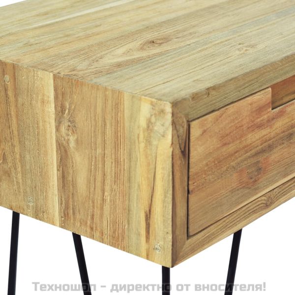 Конзолна маса, 120x35x76 cм, тик масив