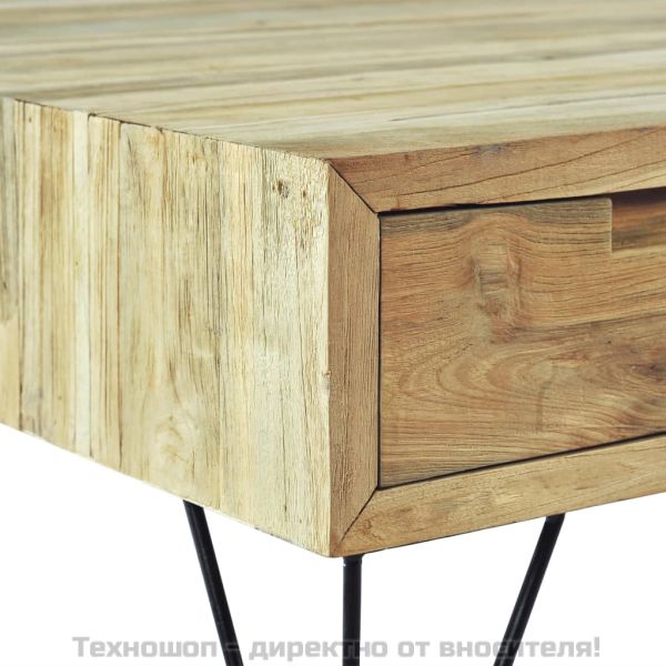 ТВ шкаф, тиково дърво масив, 120x35x35 cм