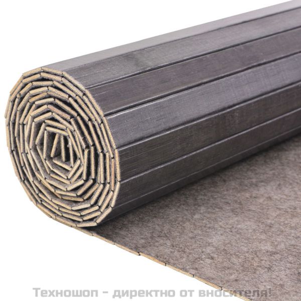Разделител за стая от бамбук, сив, 250x165 cм