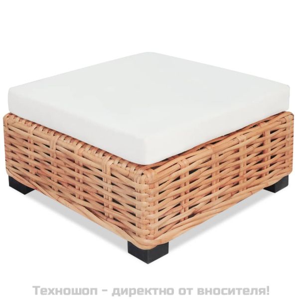 Комплект мека мебел, 16 части, естествен ратан