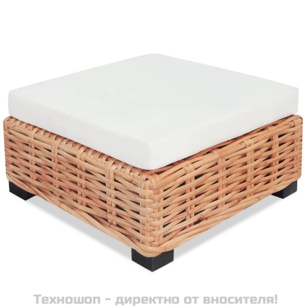 Комплект мека мебел, 14 части, естествен ратан