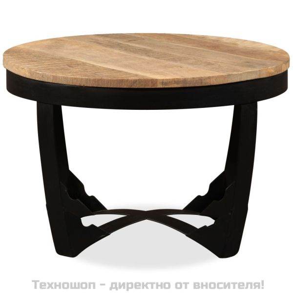 Маса за кафе от грубо мангово дърво масив, 60x40 cм