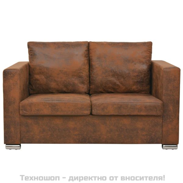 Двуместен диван, 137x73x82 см, изкуствен велур