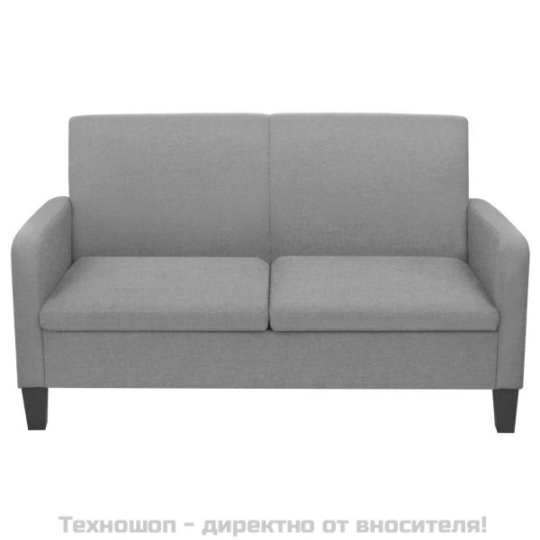 Двуместен диван, 135х65х76 см, светлосив