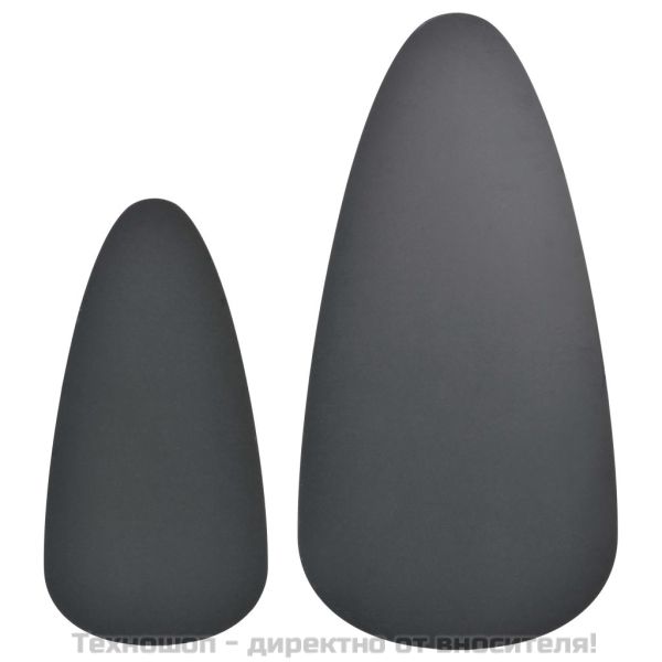 Комплект кафе маси, 2 части, иглолистна дървесина масив, черен