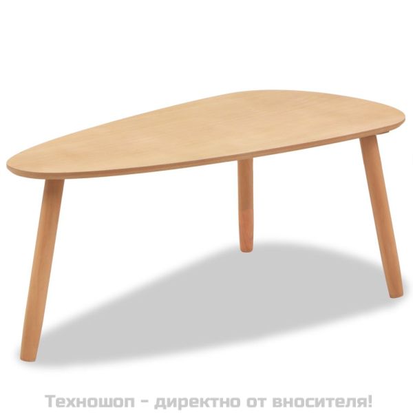 Комплект кафе маси, 2 части, иглолистна дървесина масив, кафяв