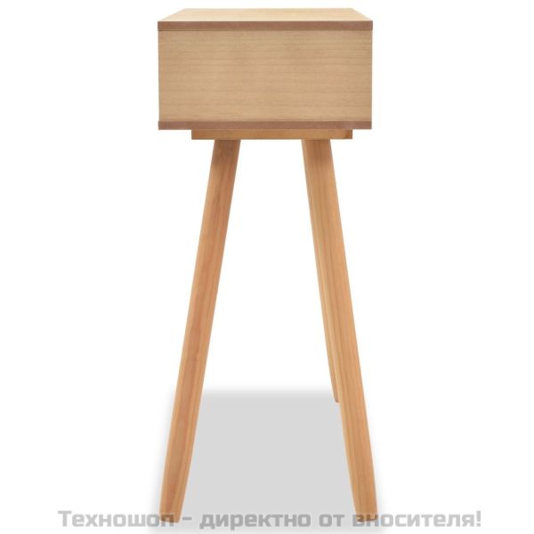 Конзолна маса, иглолистна дървесина масив, 80x30x72 cм, кафява