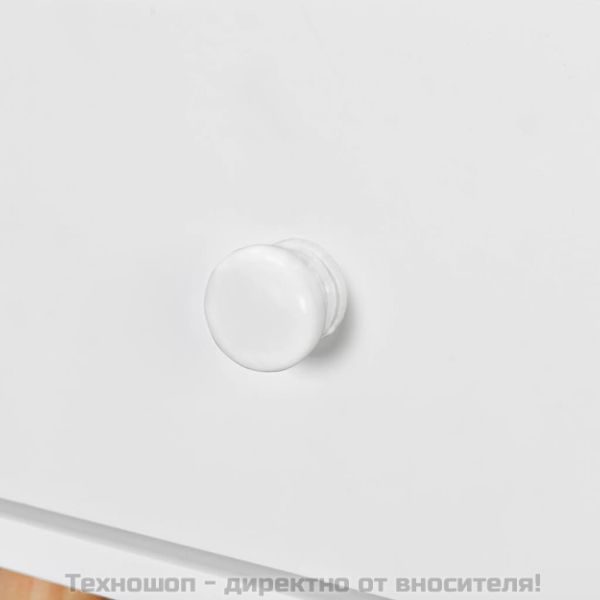 Нощни масички, 2 бр, иглолистен масив, 40x30x61 см, бели