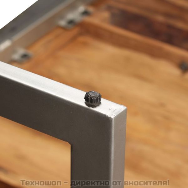 Трапезна маса, акация масив и стомана, 180 cм