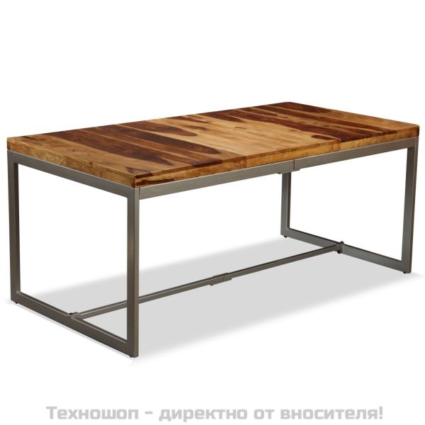 Трапезна маса, акация масив и стомана, 180 cм