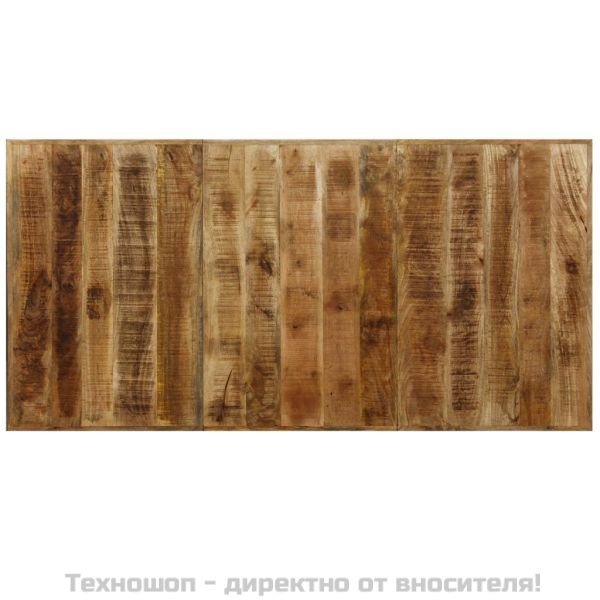 Трапезна маса, мангово дърво масив, стоманена основа, 180 cм