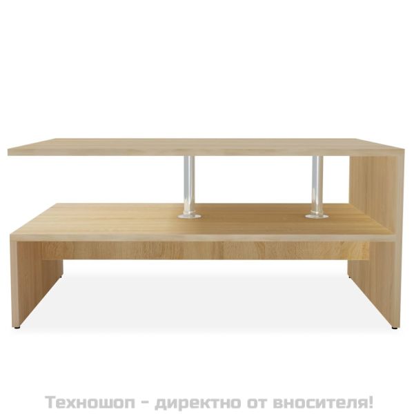 Холна маса, инженерно дърво, 90x59x42 см, дъб
