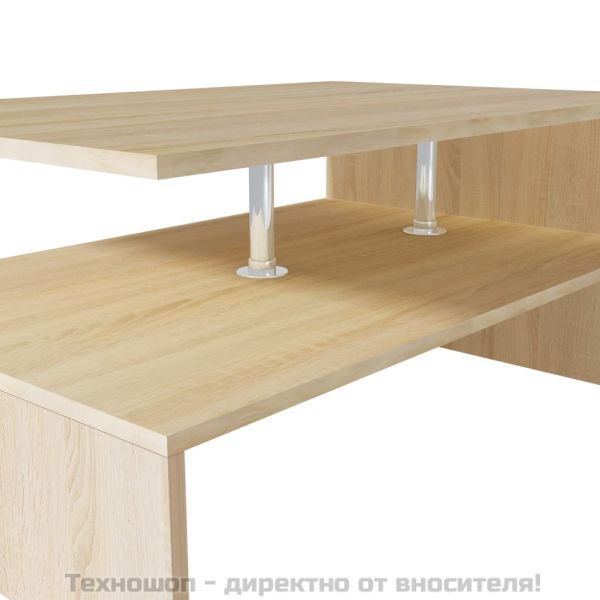 Холна маса, инженерно дърво, 90x59x42 см, дъб