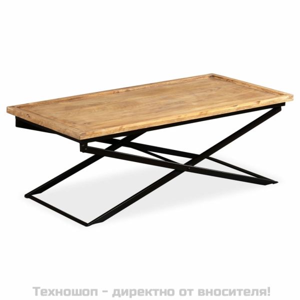 Маса за кафе от мангово дърво масив, 110x55x42 cм