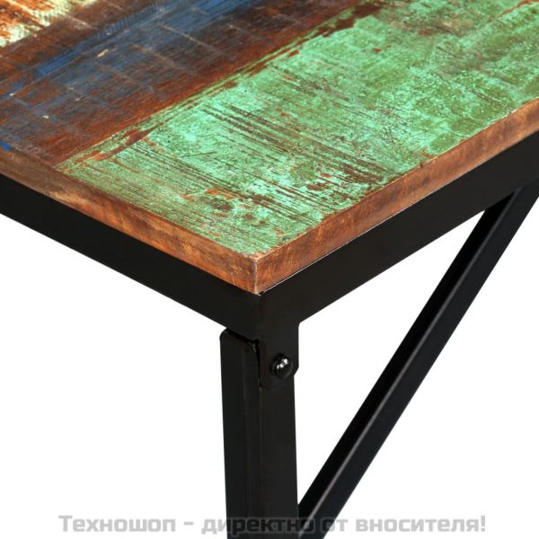 Пейка от регенерирано дърво масив, 110х35х45 см