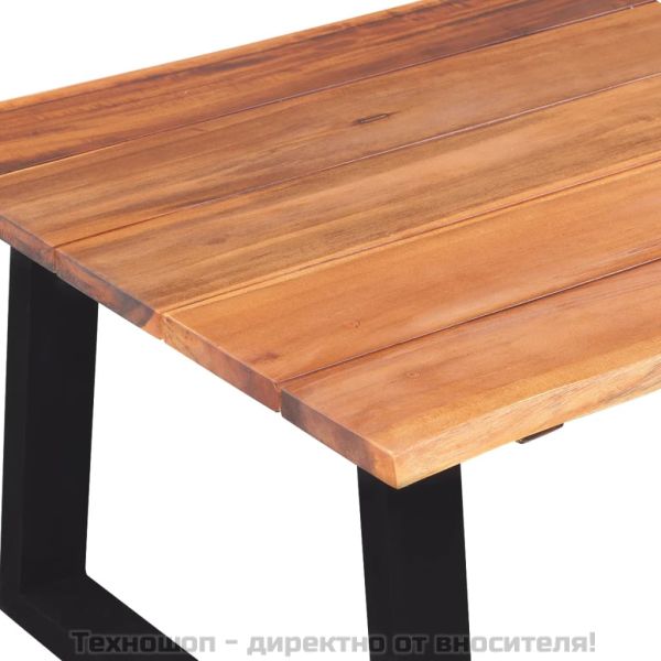 Маса за кафе, акациево дърво масив, 110x60x40 см