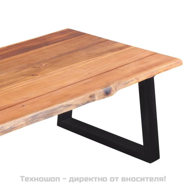 Маса за кафе, акациево дърво масив, 110x60x40 см
