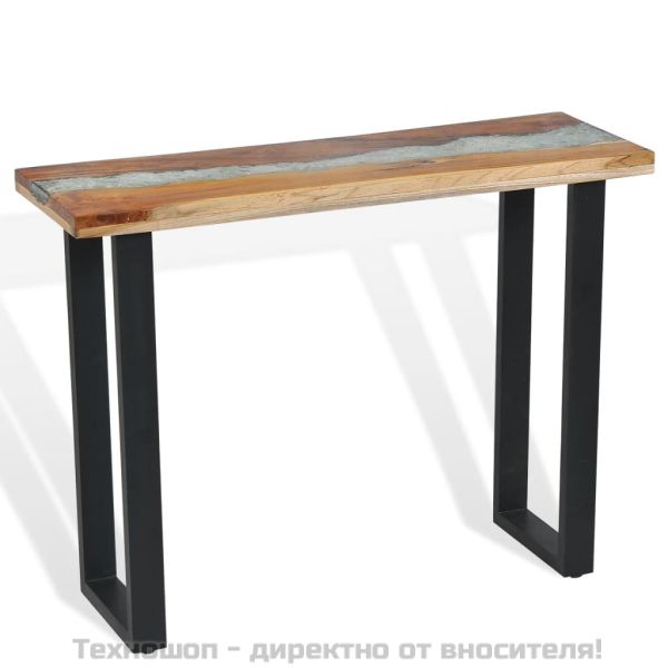 Конзолна маса, тиково дърво, 100x35x75 cм