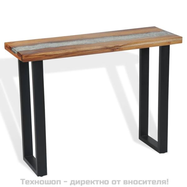 Конзолна маса, тиково дърво, 100x35x75 cм