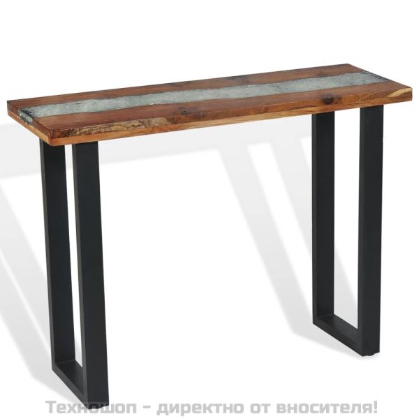 Конзолна маса, тиково дърво, 100x35x75 cм