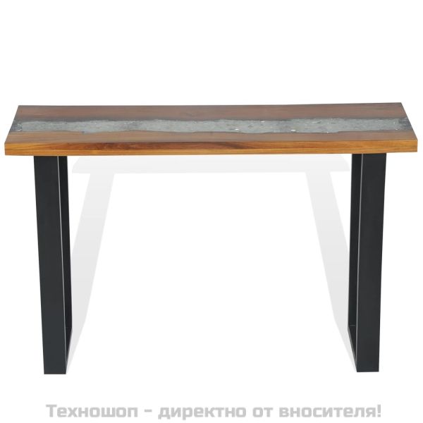 Конзолна маса, тиково дърво, 100x35x75 cм