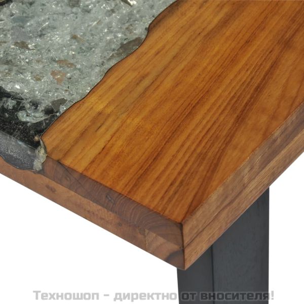 Конзолна маса, тиково дърво, 100x35x75 cм