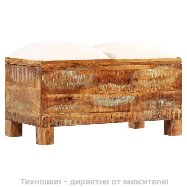 Пейка за съхранение, регенерирано дърво масив, 80x40x40 см