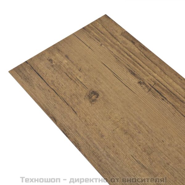 Несамозалепващи PVC подови дъски 5,26 м² 2 мм орехово кафяви