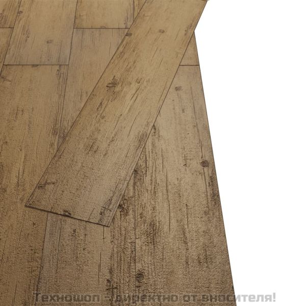 Несамозалепващи PVC подови дъски 5,26 м² 2 мм орехово кафяви