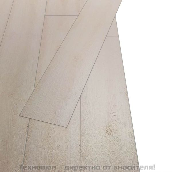 Несамозалепващи PVC подови дъски 5,26м² 2 мм дъб класически бял