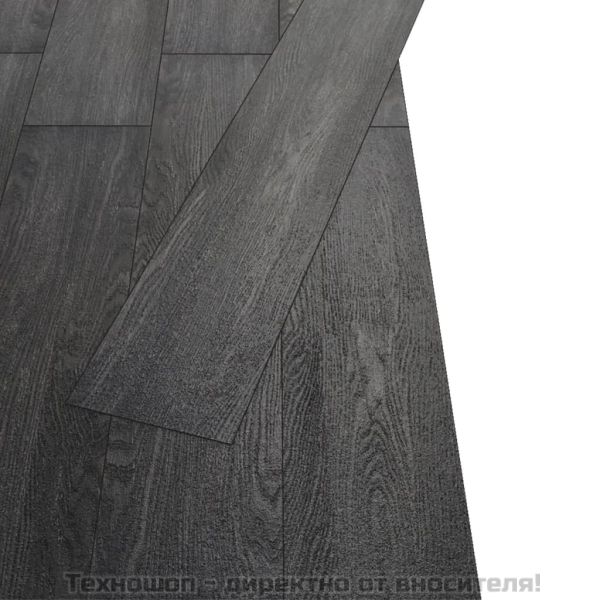 Несамозалепващи PVC подови дъски 5,26 м² 2 мм черно и бяло