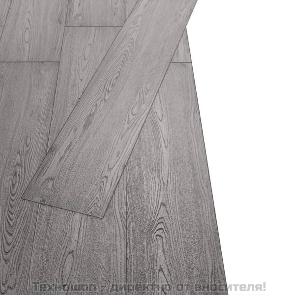 Несамозалепващи PVC подови дъски 5,26 м² 2 мм тъмносиви